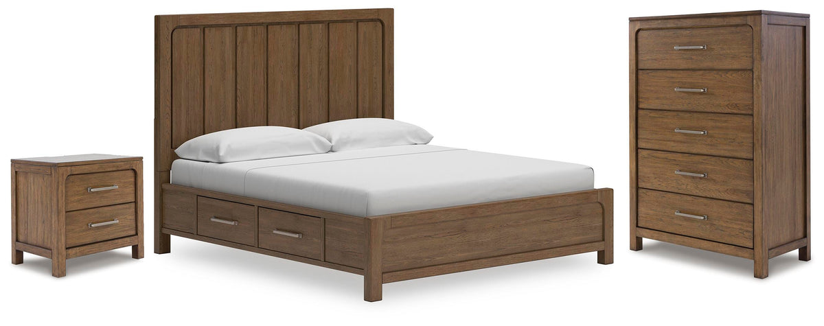 Cabalynn Panel Bed Set - California King, Chest and Nightstand
