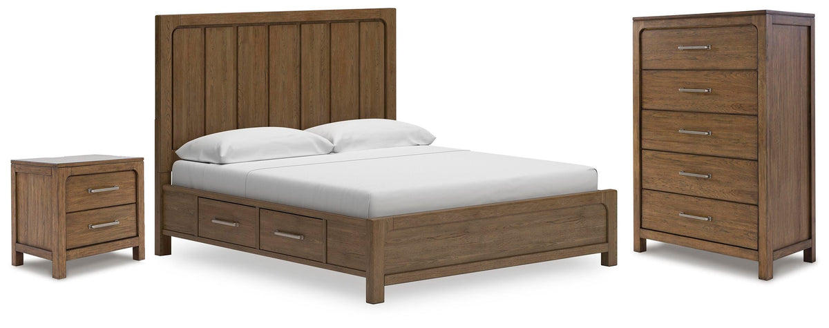 Cabalynn Panel Bed Set - King, Chest and Nightstand