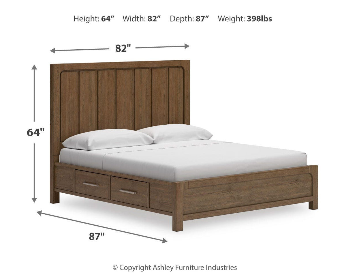 Cabalynn Panel Bed Set - King, Chest and Nightstand