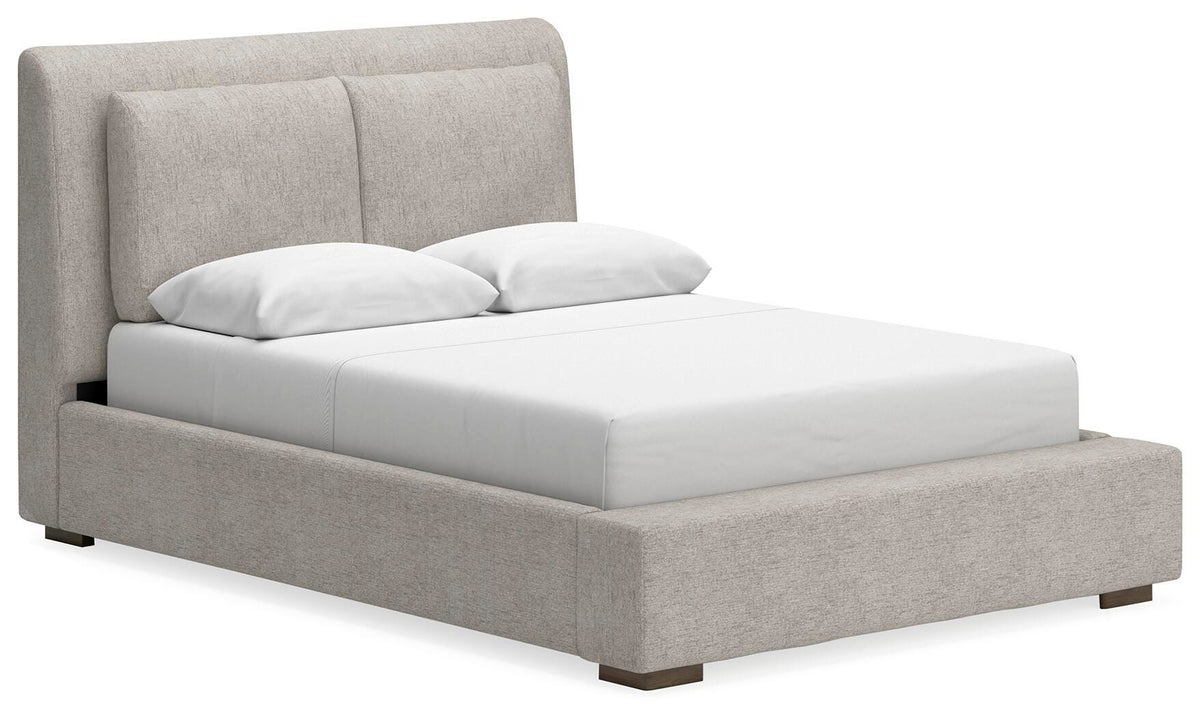 Cabalynn Queen Upholstered Bed, Dresser and Mirror