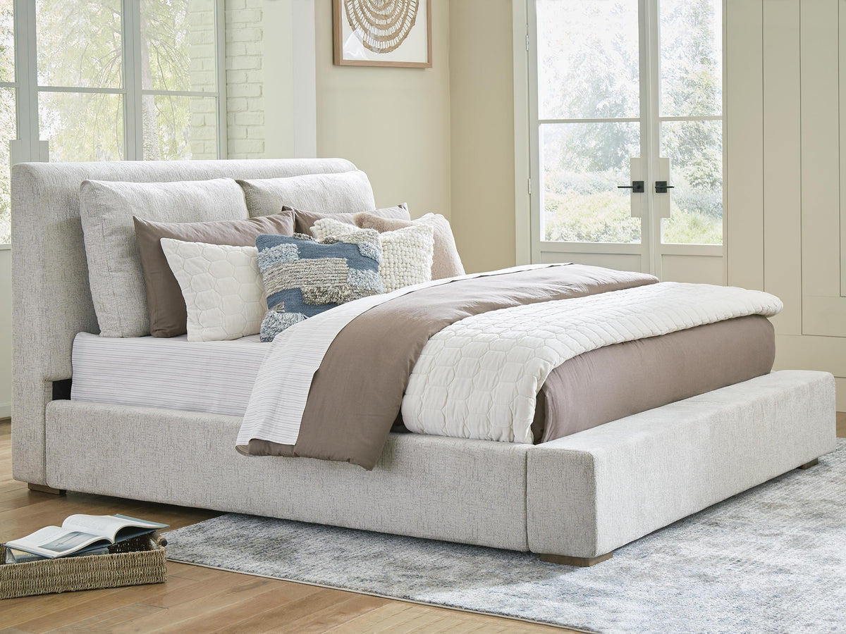 Cabalynn King Upholstered Bed and 2 Nightstands