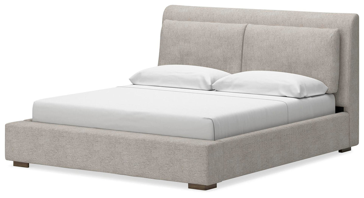 Cabalynn King Upholstered Bed and 2 Nightstands