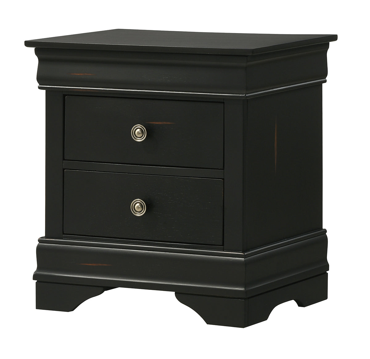 Porter Black Nightstand with USB Port
