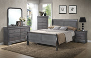 Louis Philippe Grey Nightstand