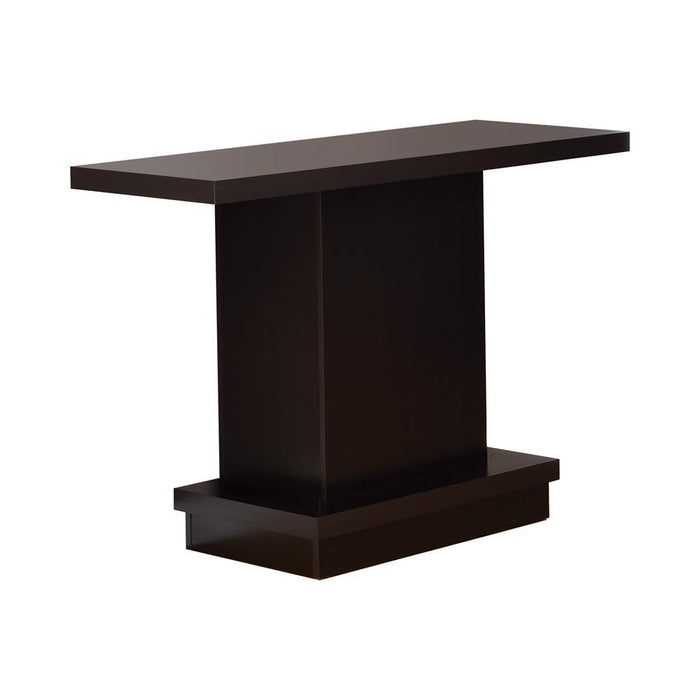 Reston Pedestal Sofa Table Cappuccino