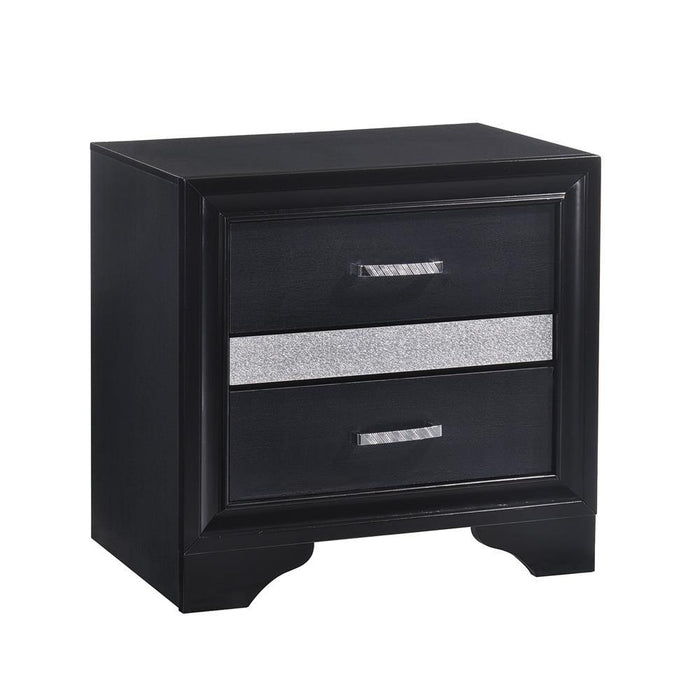 Miranda 2-drawer Nightstand Tray Black