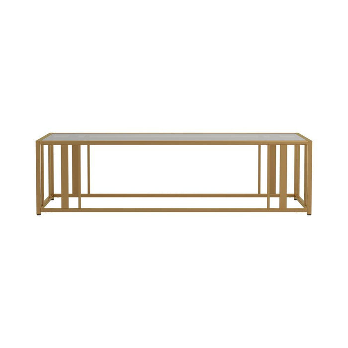 Adri Metal Frame Coffee Table Matte Brass