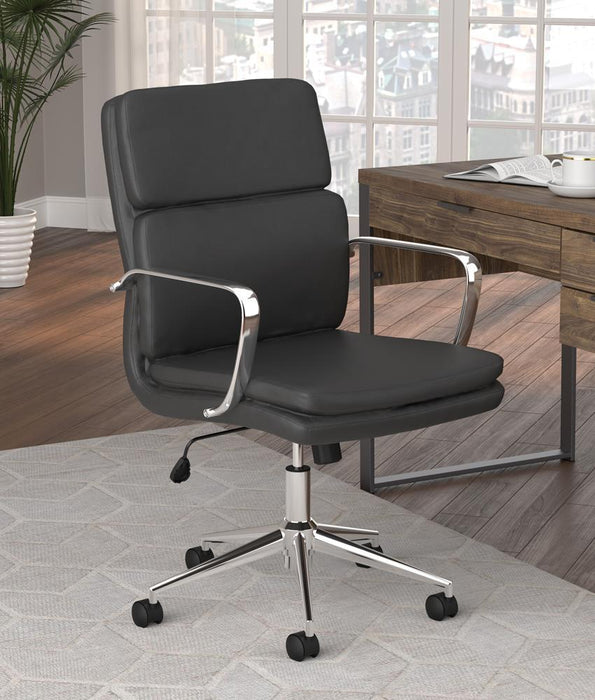 Ximena Standard Back Upholstered Office Chair Black