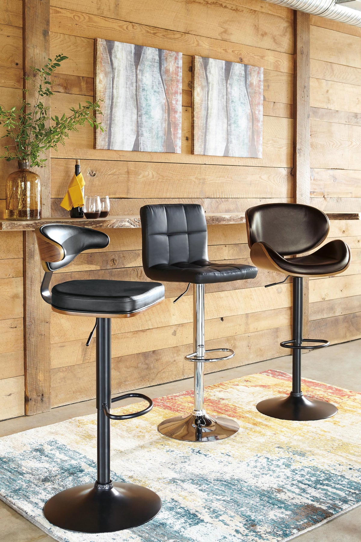 Bellatier Adjustable Height Bar Stool (Set of 2)