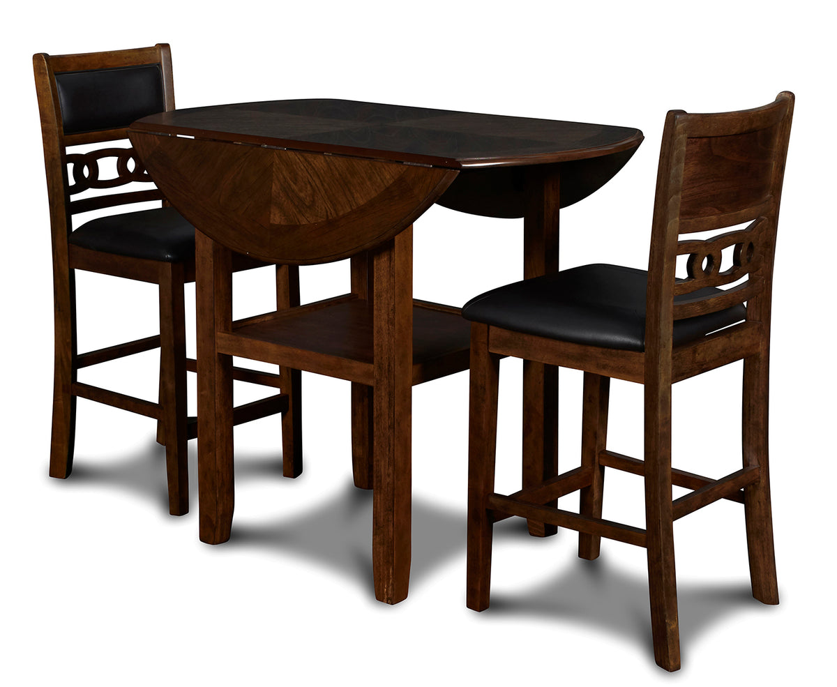 Pub Drop Leaf Table with 2 Chairs Gia Brown
