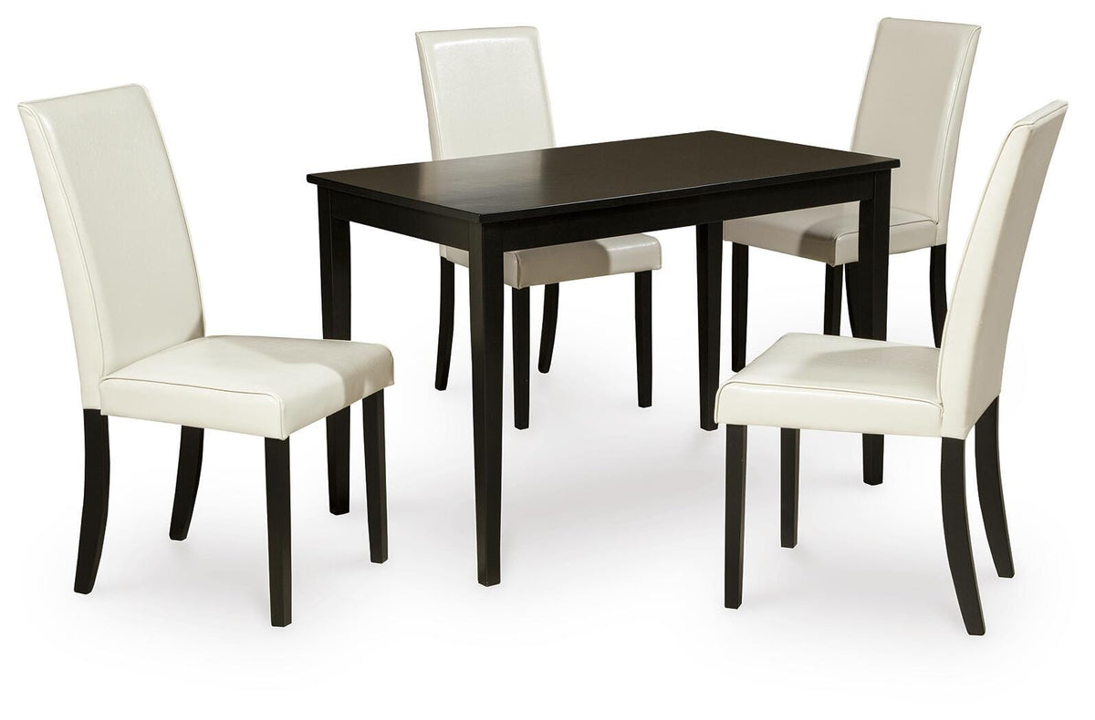 Kimonte Dining Table and 4 Chairs - Ivory