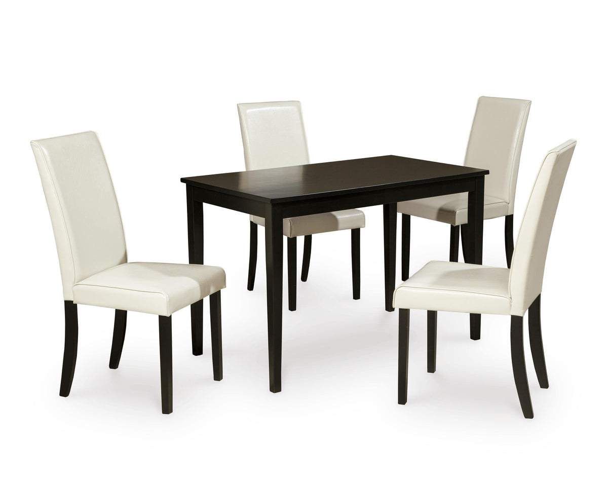 Kimonte Dining Table and 4 Chairs - Ivory