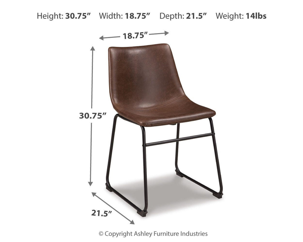 Centiar Dining UPH Side Chair (2/CN) Faux Leather