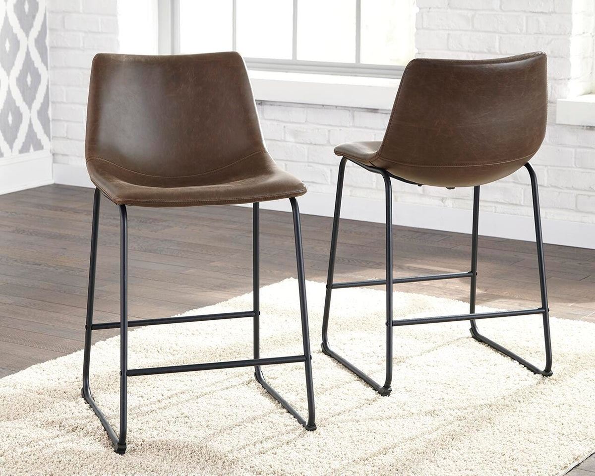 Centiar Upholstered Barstool (2/CN) Faux Leather