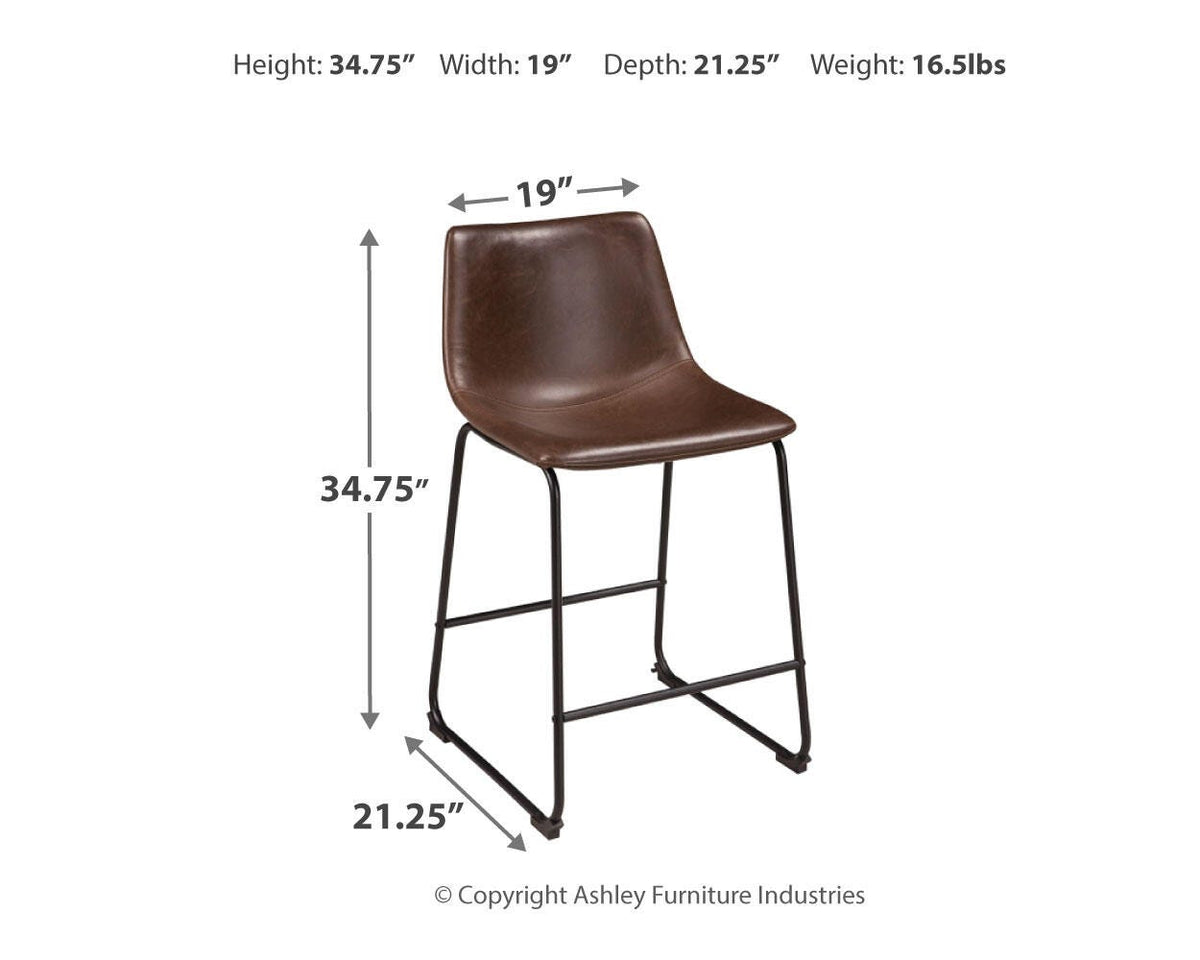 Centiar Upholstered Barstool (2/CN) Faux Leather