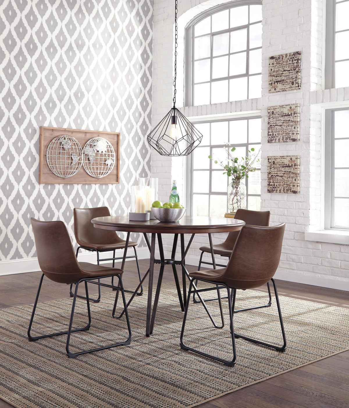 Centiar Dining UPH Side Chair (2/CN) Faux Leather