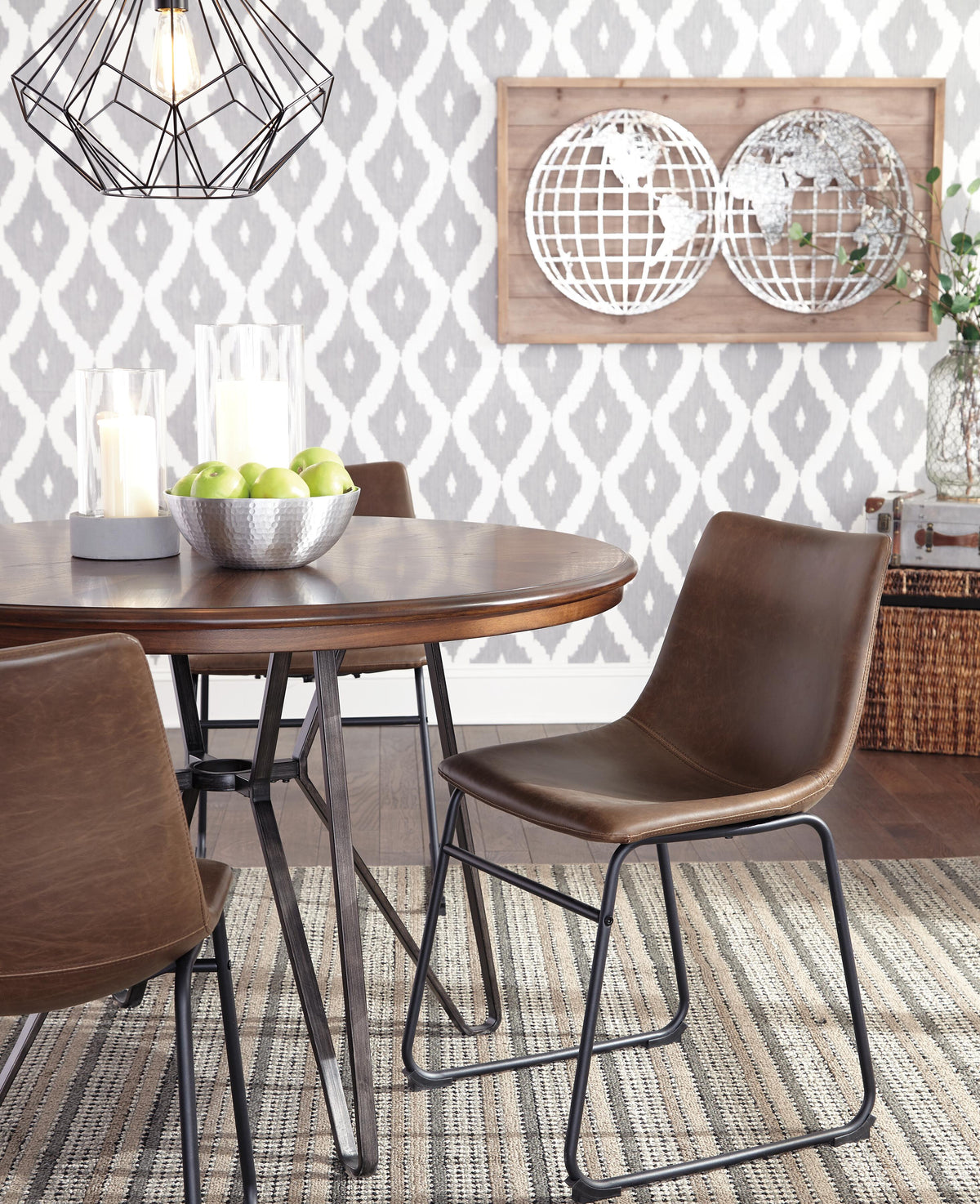 Centiar Dining UPH Side Chair (2/CN) Faux Leather
