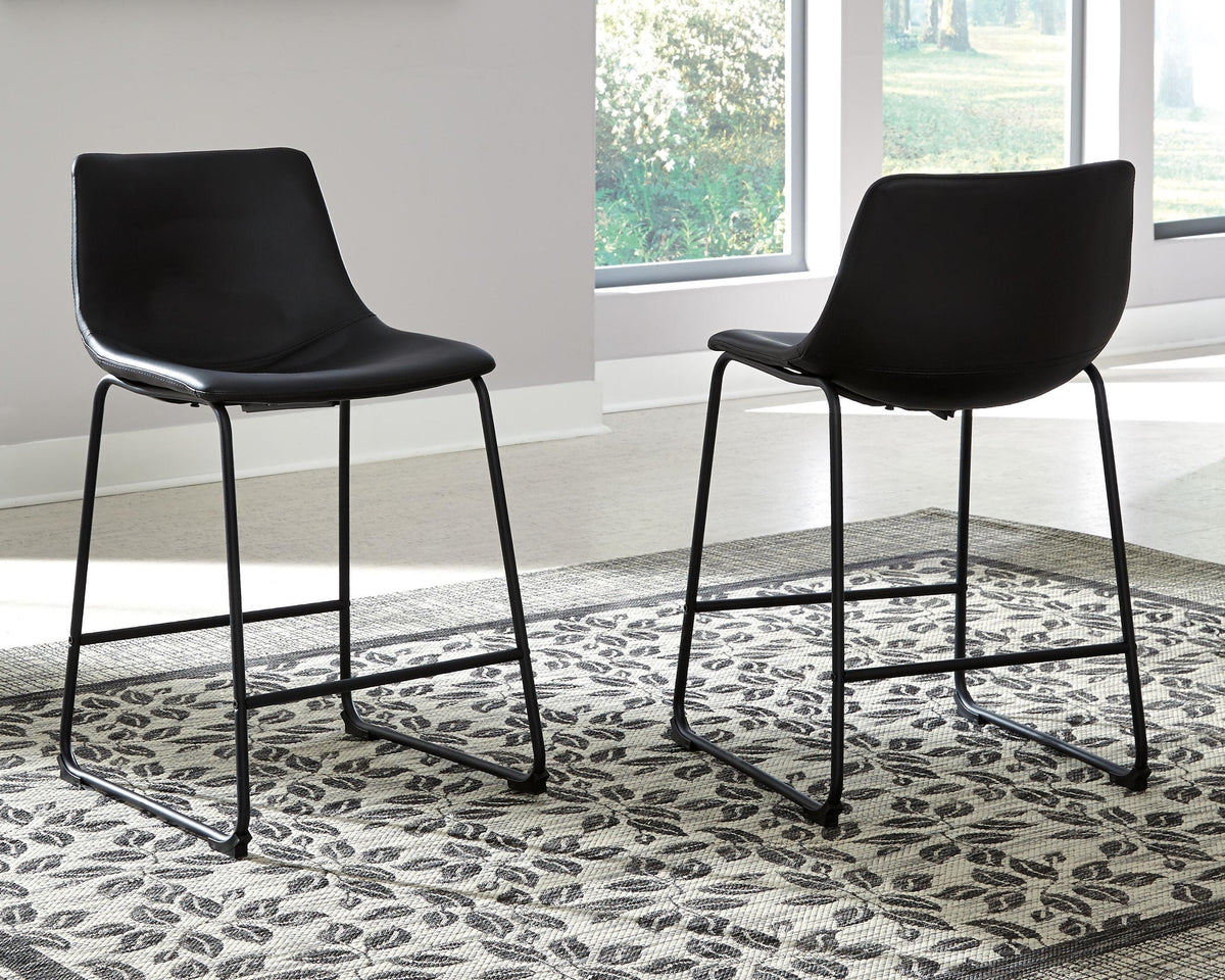 Centiar Upholstered Barstool (2/CN) Faux Leather