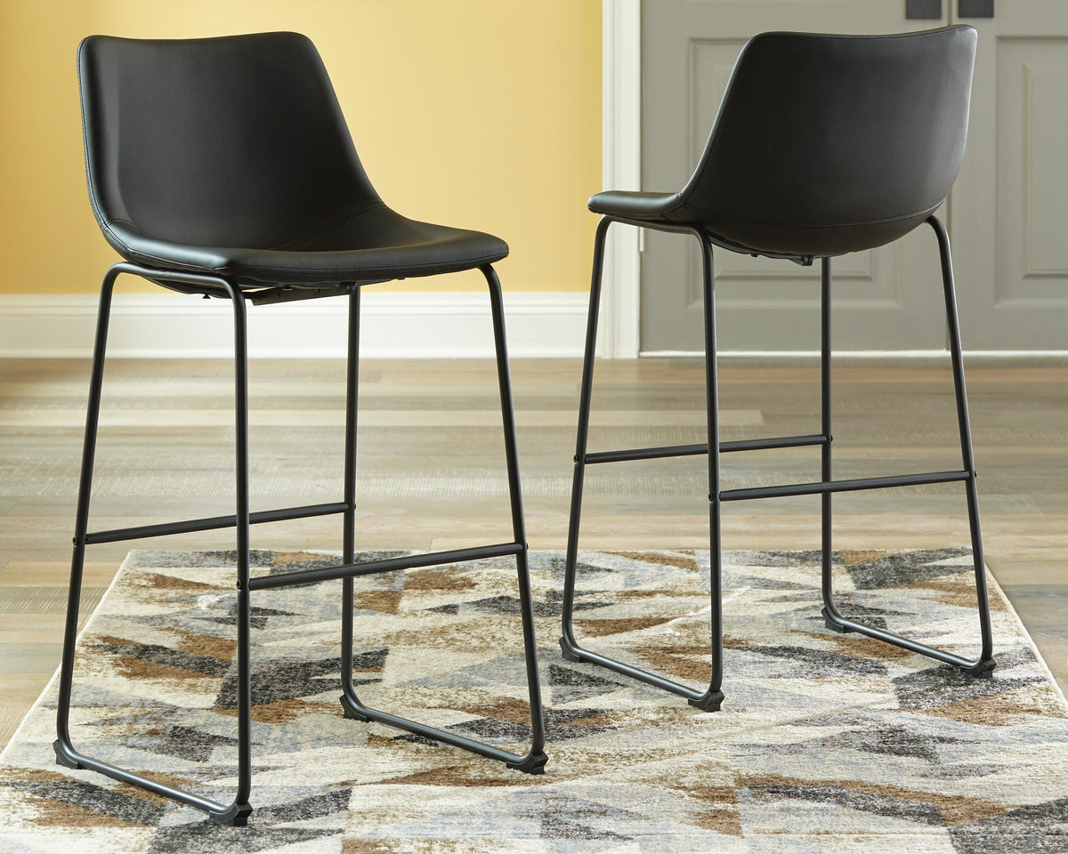 Centiar Upholstered Barstool (2/CN) Faux Leather