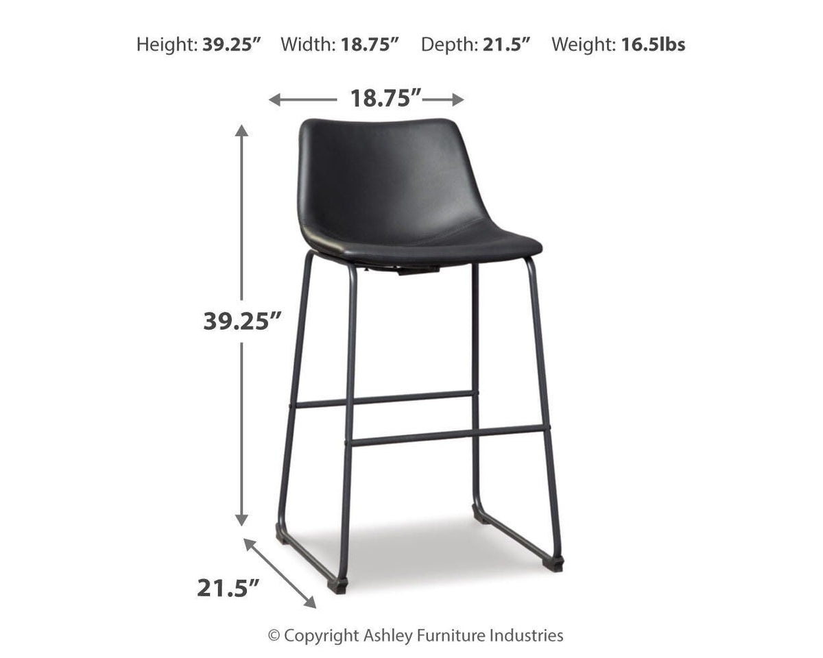Centiar Upholstered Barstool (2/CN) Faux Leather