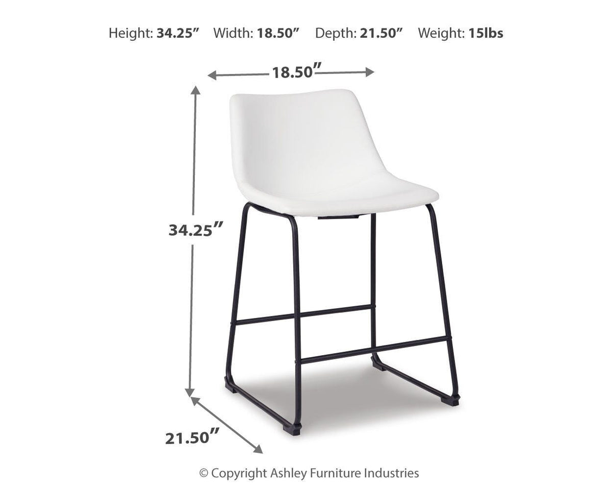 Centiar Upholstered Barstool (2/CN) Faux Leather