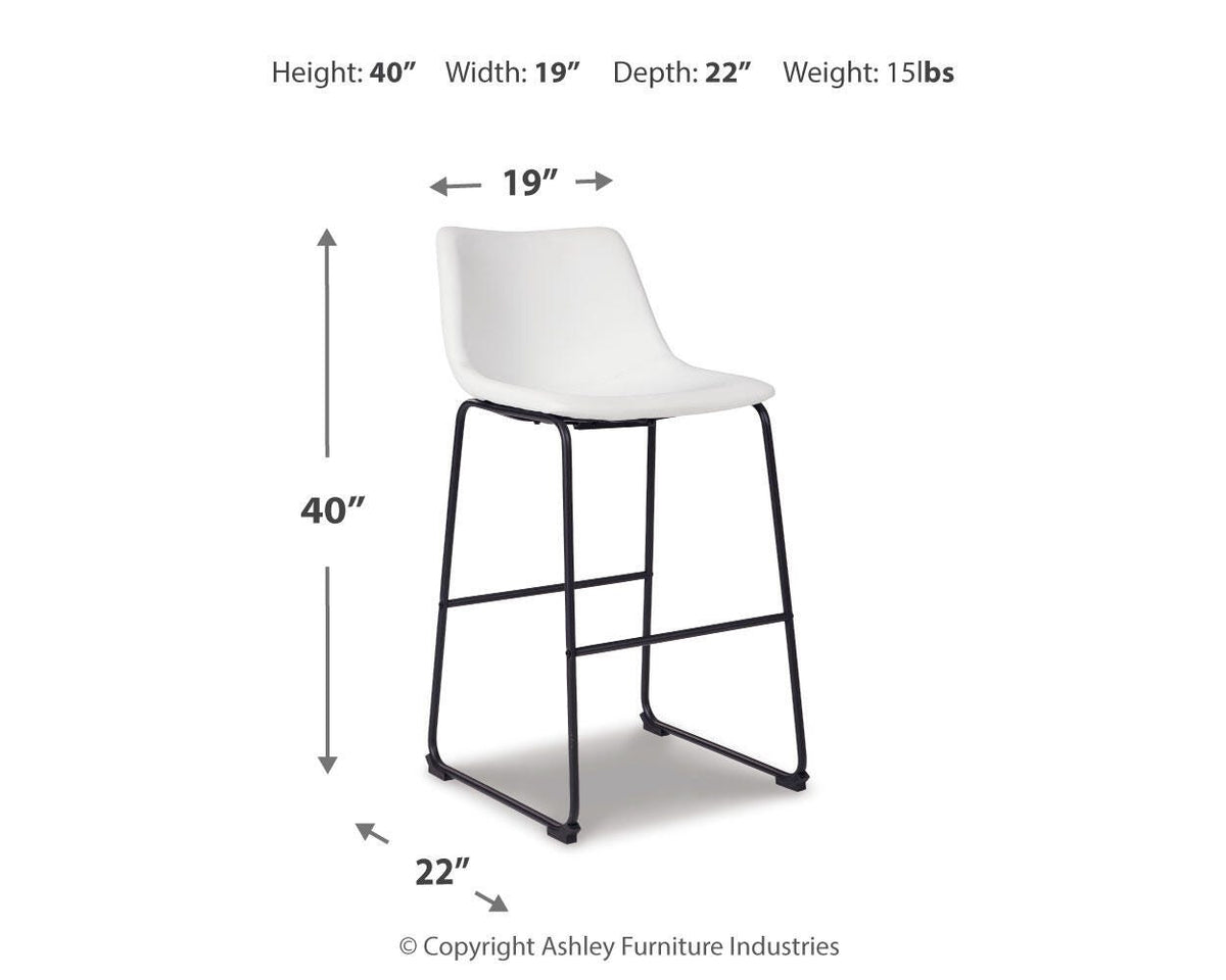 Centiar Upholstered Barstool (2/CN) Faux Leather