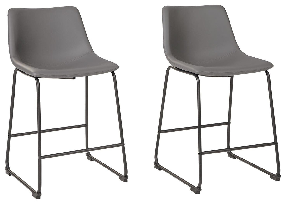 Centiar Upholstered Barstool (2/CN) Faux Leather
