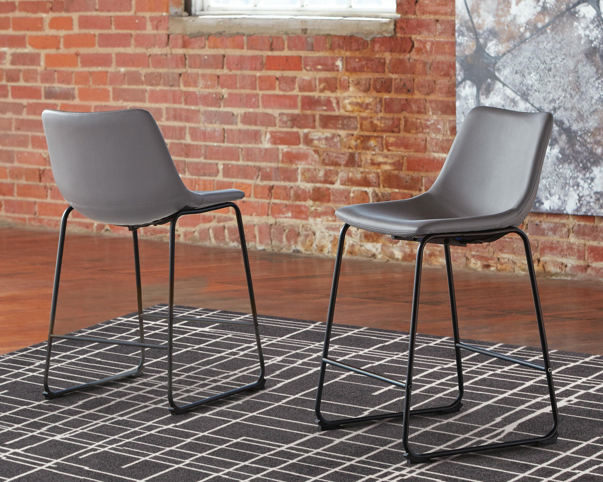 Centiar Upholstered Barstool (2/CN) Faux Leather