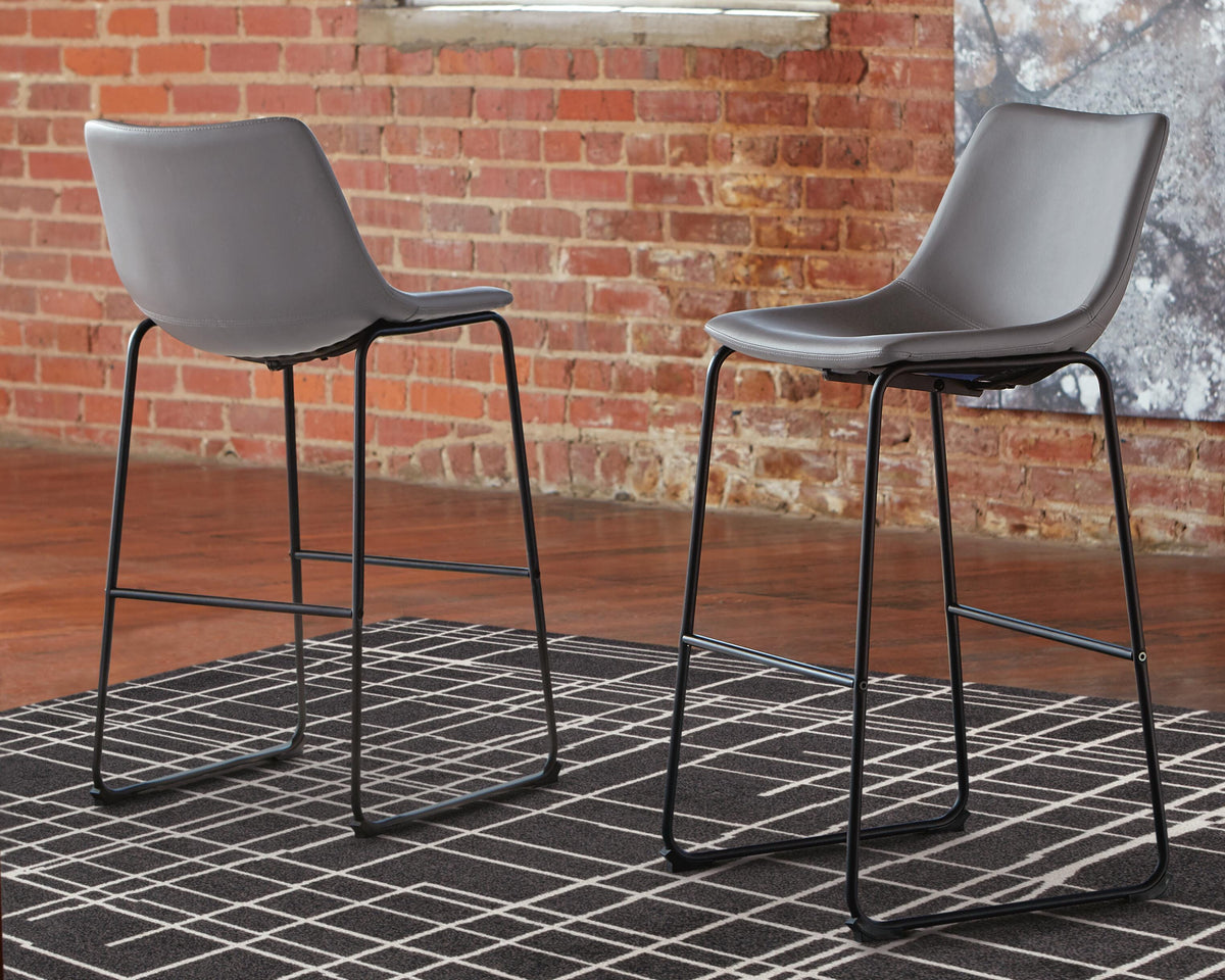 Centiar Upholstered Barstool (2/CN) Faux Leather