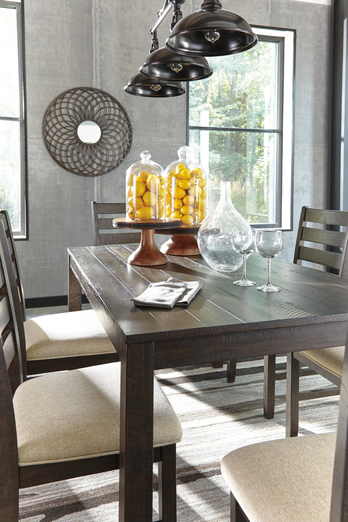 Rokane Dining Room Table Set (7/CN) Synthetic