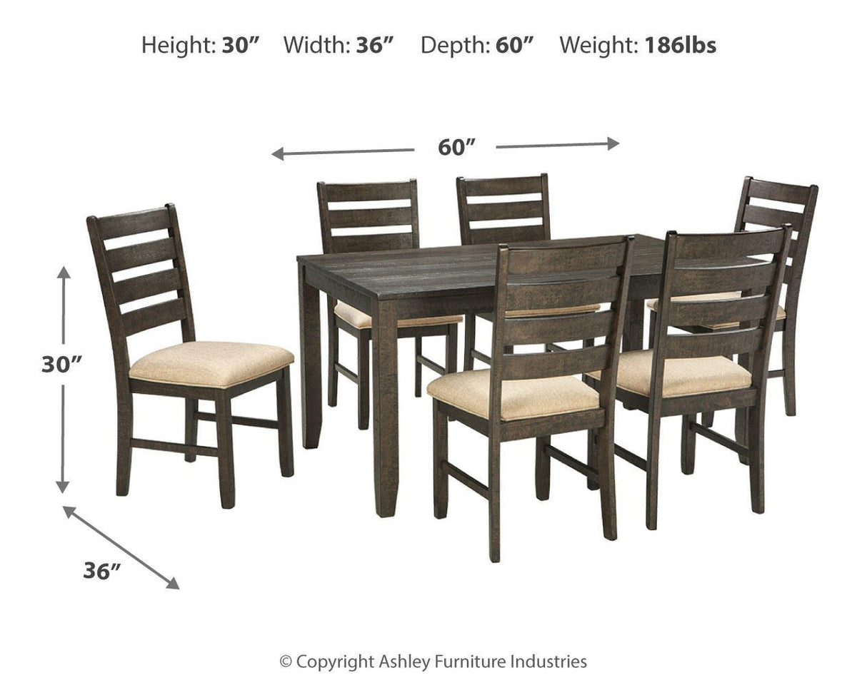 Rokane Dining Room Table Set (7/CN) Synthetic