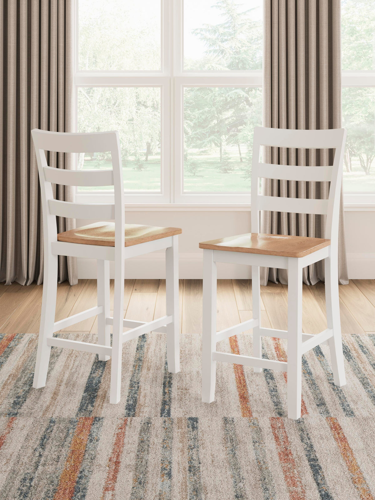 Gesthaven Barstool (2/CN) - Natural/White
