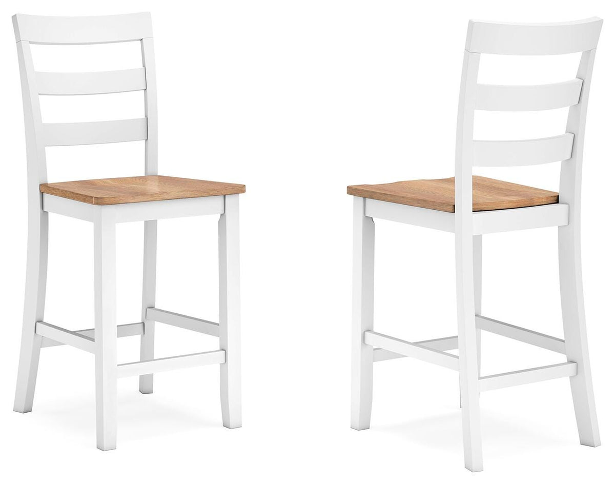 Gesthaven Barstool (2/CN) - Natural/White