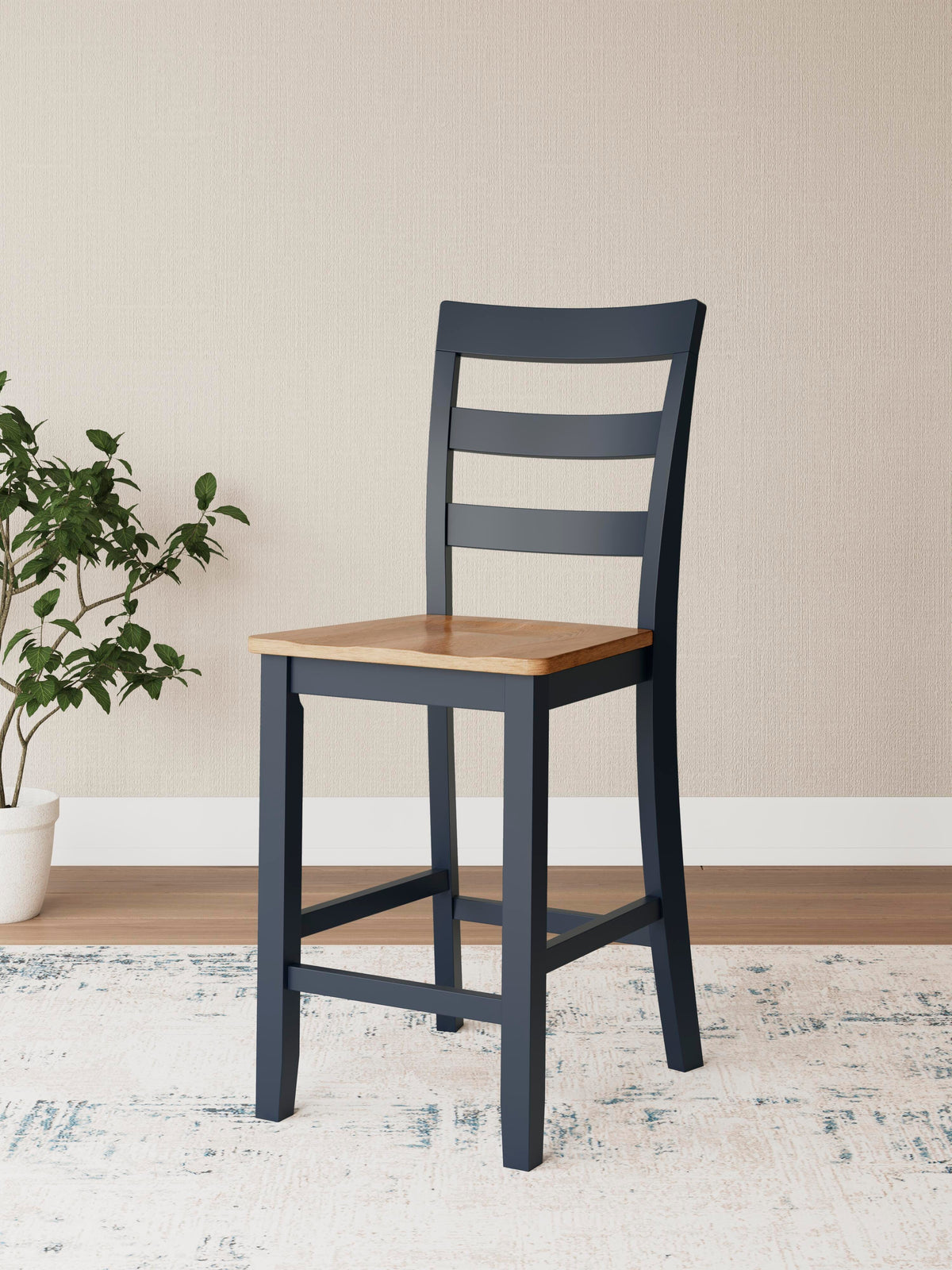 Gesthaven Barstool (2/CN) - Natural/Blue