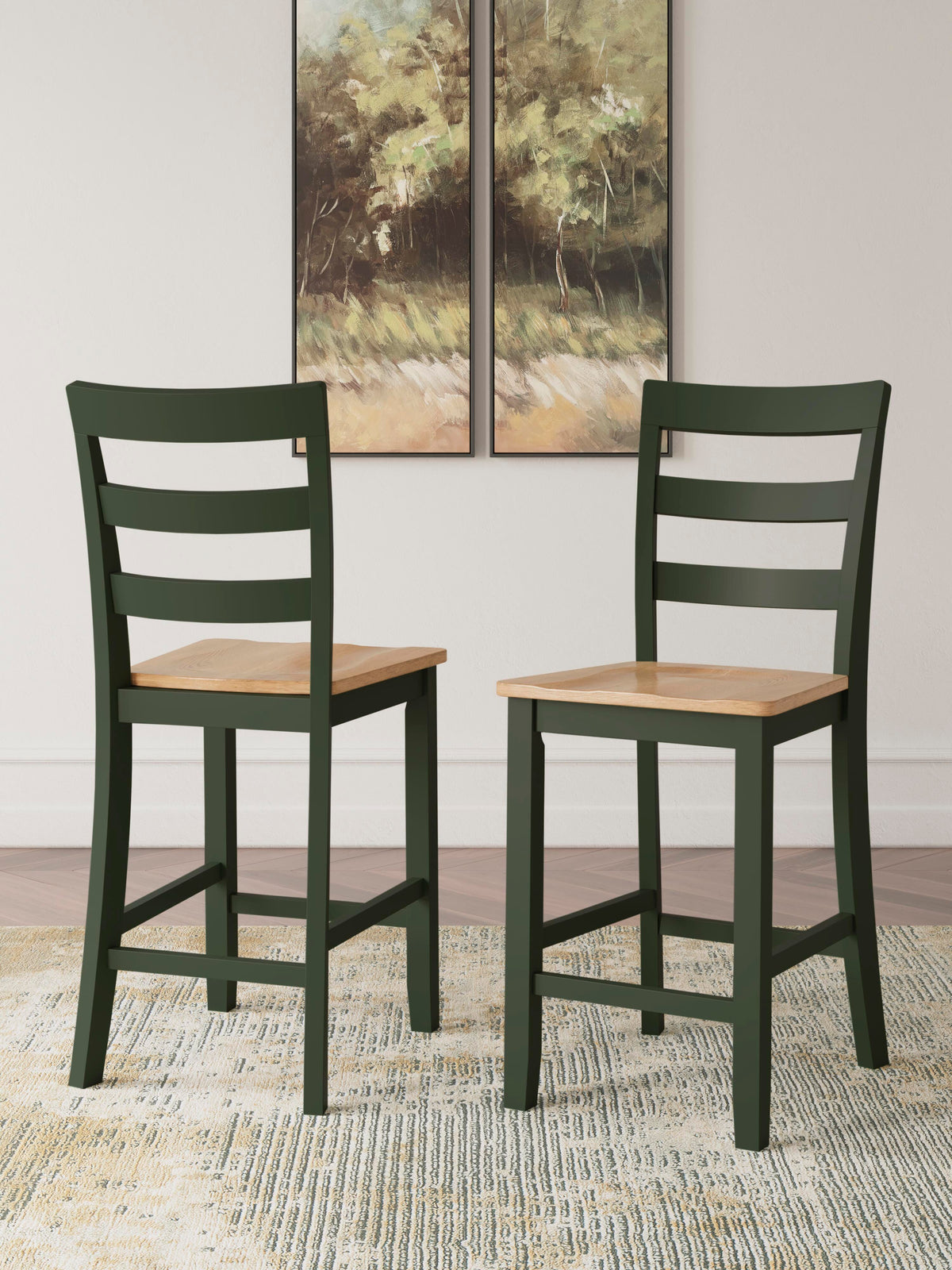 Gesthaven Barstool (2/CN) - Natural/Green