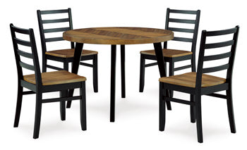 Blondon Dining Table and 4 Chairs (Set of 5)