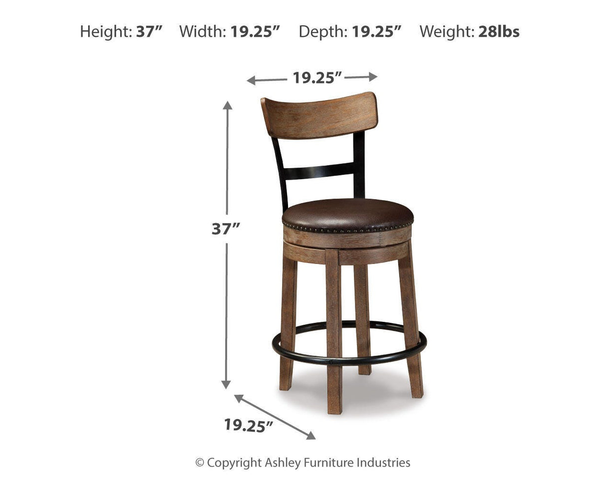 Pinnadel UPH Swivel Barstool (1/CN) - Counter Height