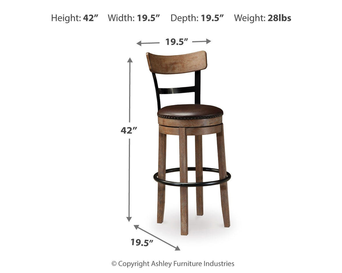 Pinnadel UPH Swivel Barstool (1/CN) - Pub/Bar Height