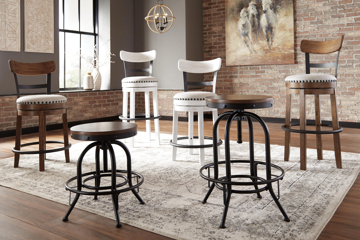 Valebeck UPH Swivel Barstool (1/CN) - Brown, Pub/Bar Height