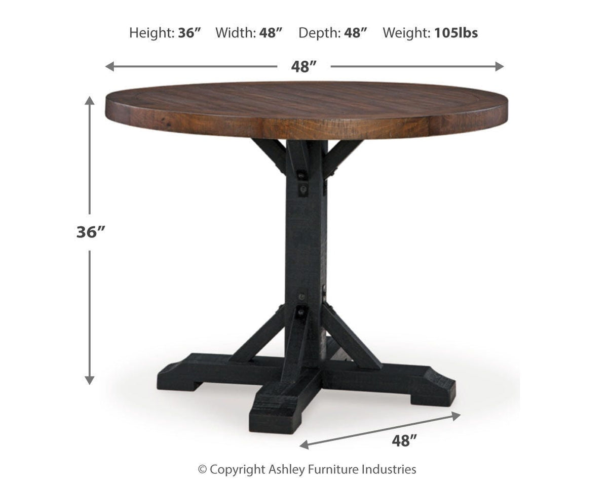 Valebeck Counter Height Dining Table and 6 Barstools
