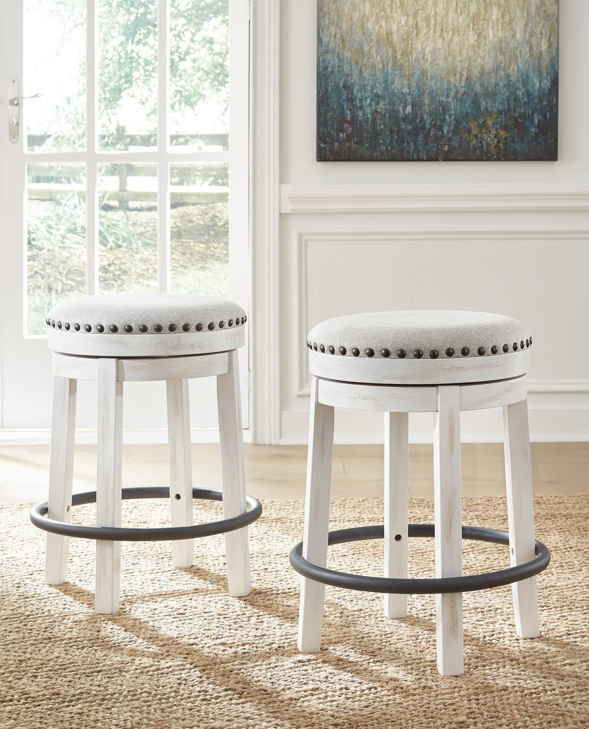 Valebeck Counter Height Dining Table and 4 Barstools