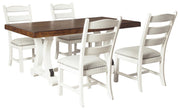 Valebeck Dining Table and 4 Chairs