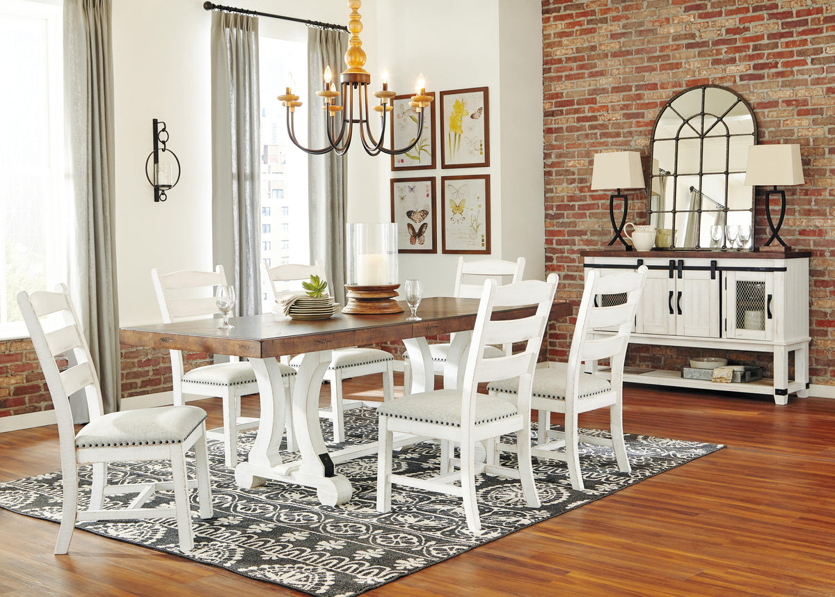 Valebeck Dining Table and 8 Chairs with Server