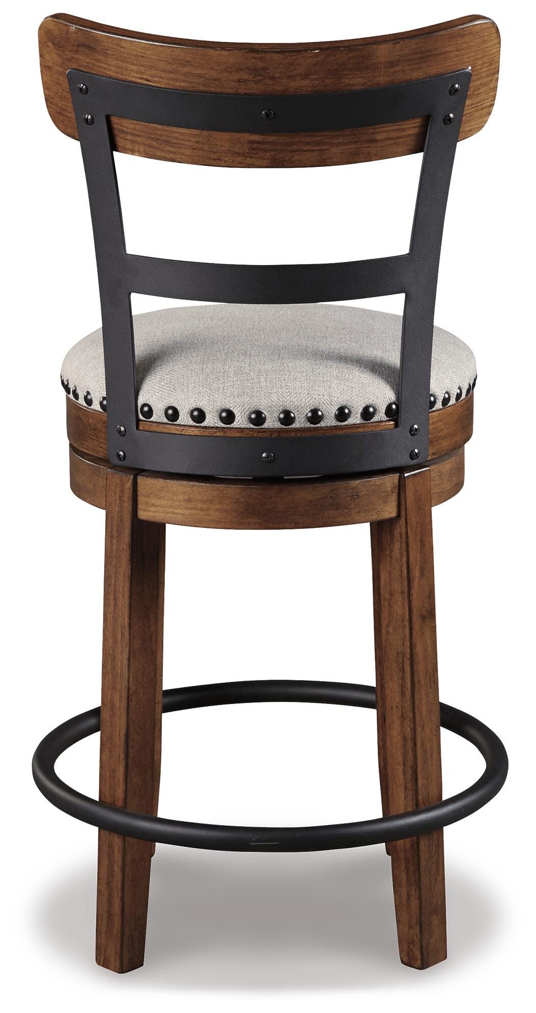 Valebeck UPH Swivel Barstool (1/CN) - Brown, Counter Height