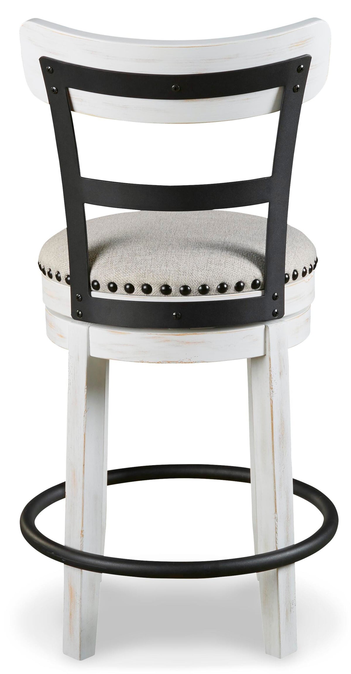 Valebeck UPH Swivel Barstool (1/CN) - White, Counter Height