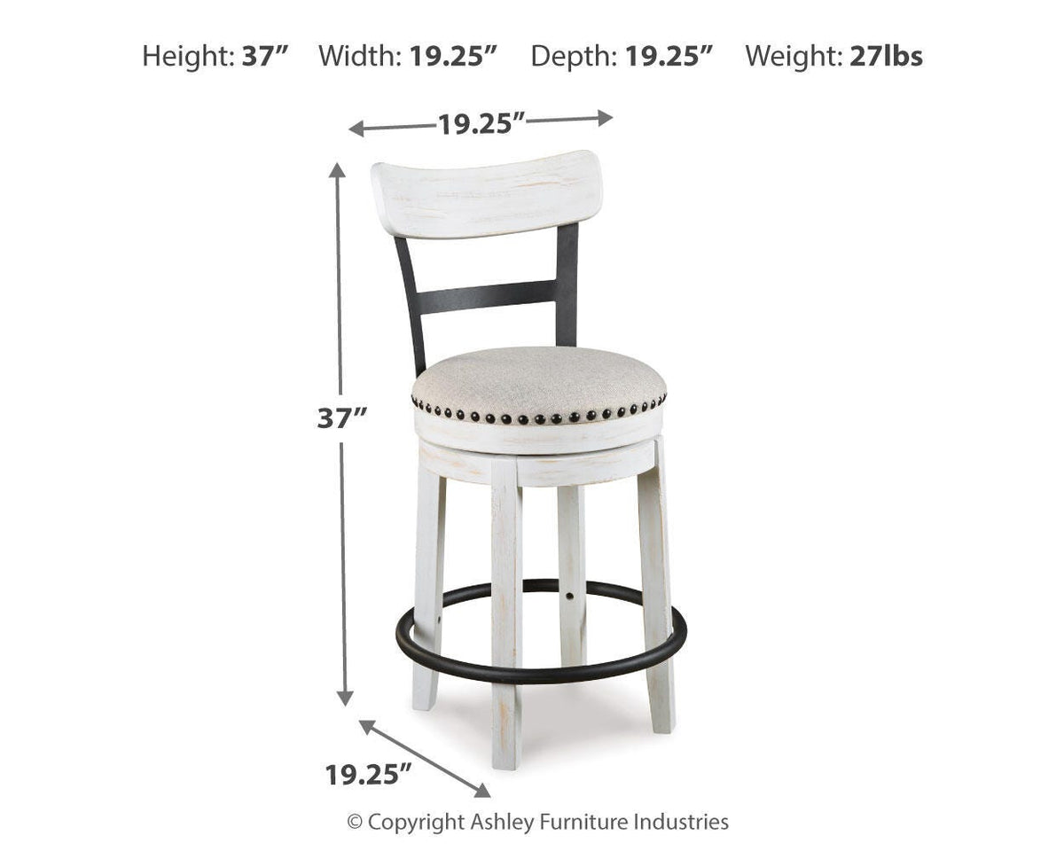 Valebeck Counter Height Dining Table and 6 Barstools