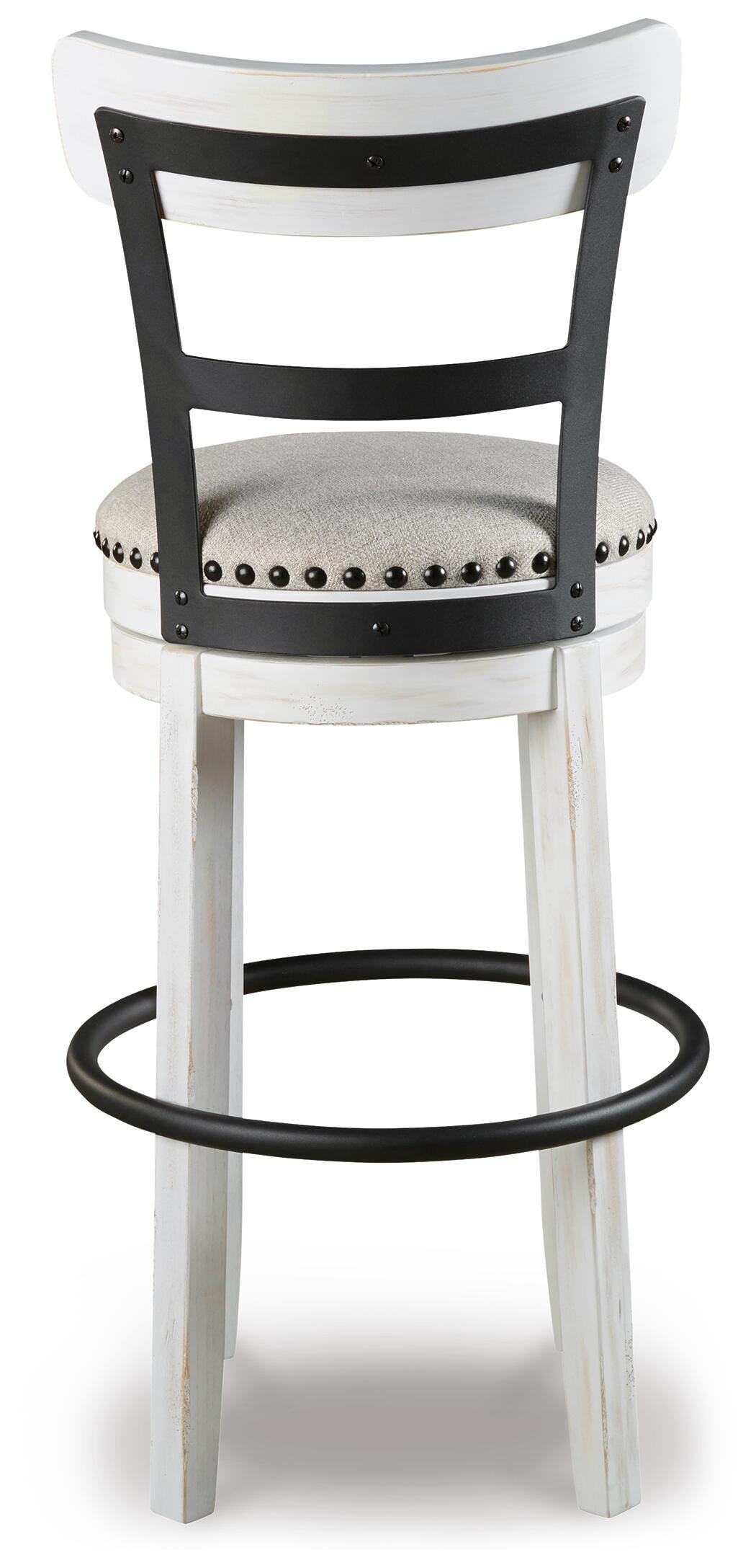 Valebeck UPH Swivel Barstool (1/CN) - White, Pub/Bar Height