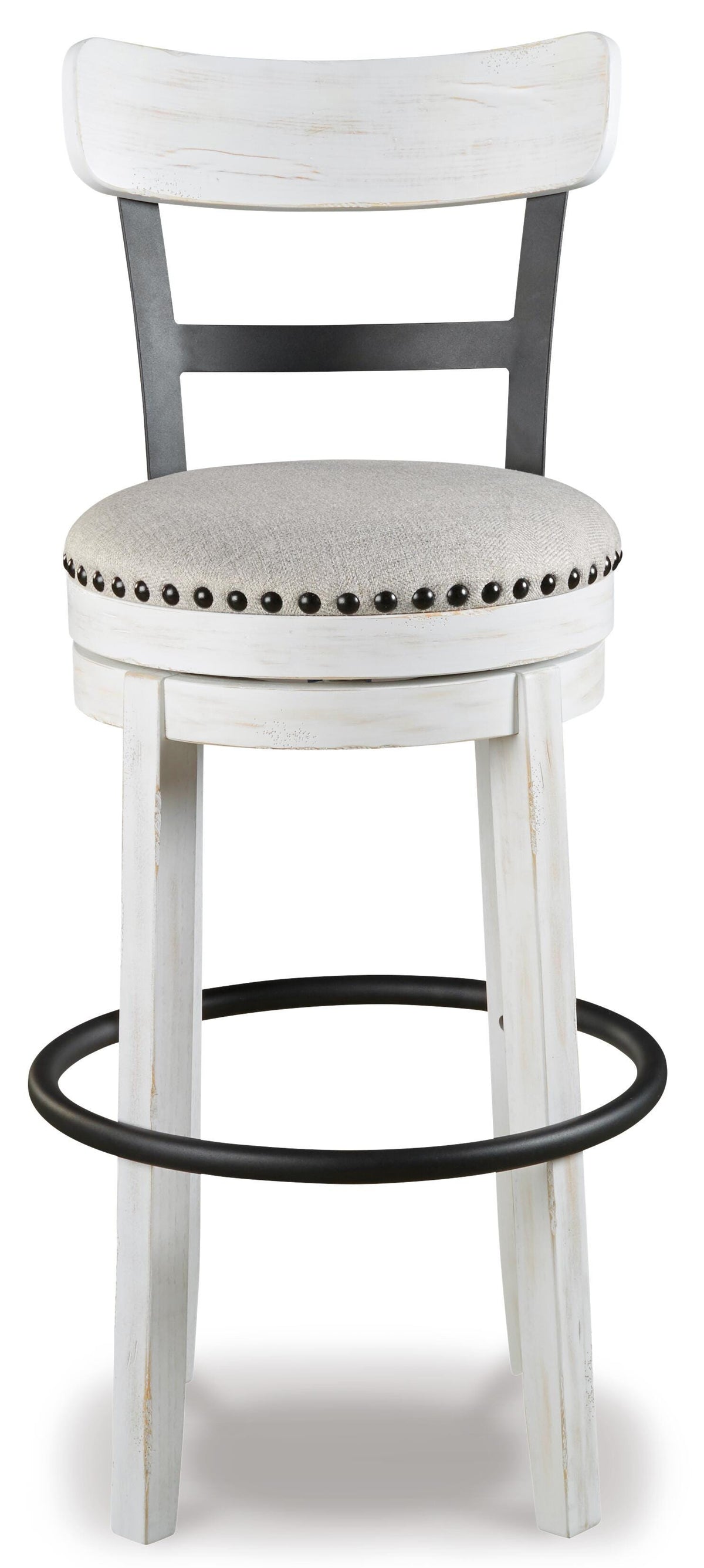 Valebeck UPH Swivel Barstool (1/CN) - White, Pub/Bar Height