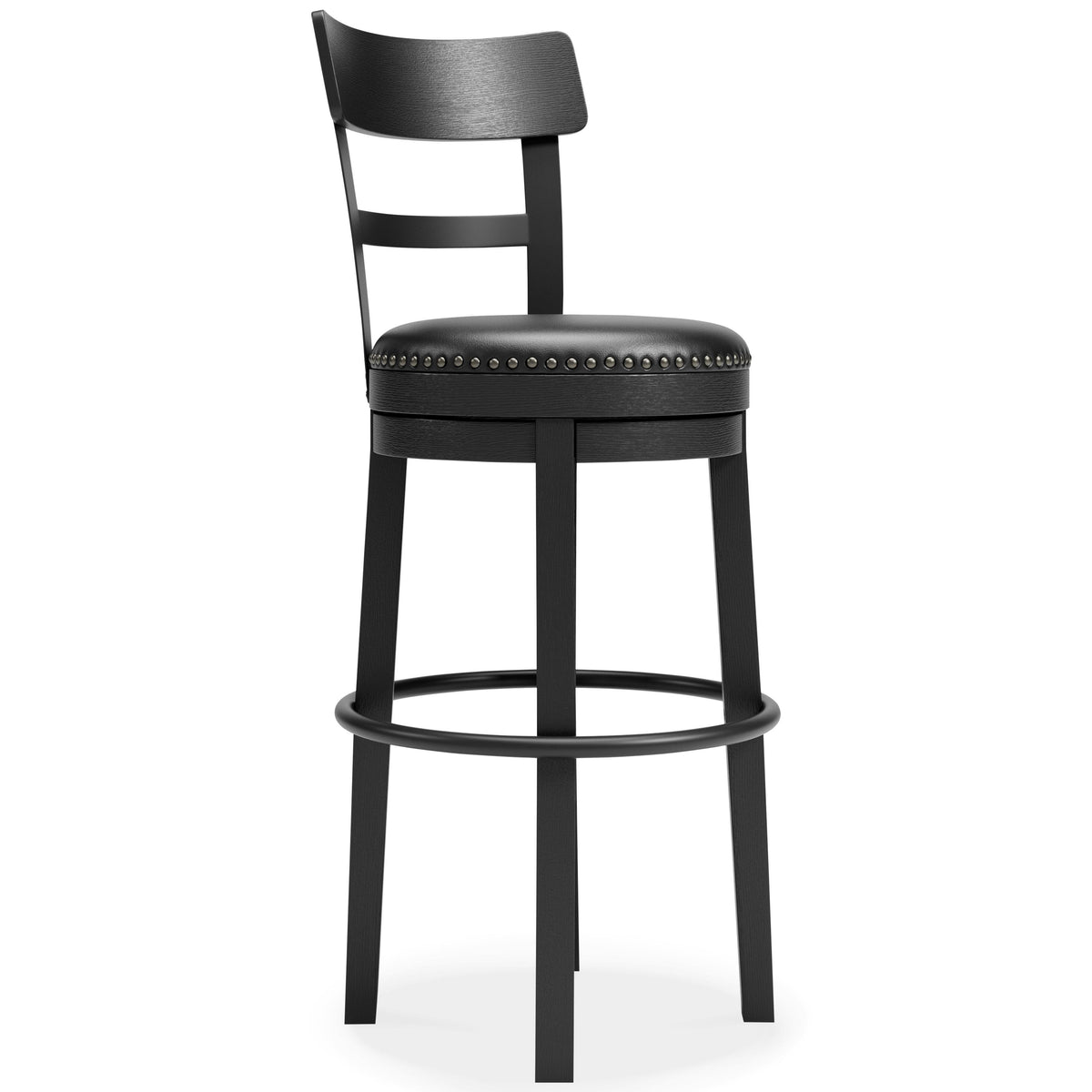 Valebeck UPH Swivel Barstool (1/CN) - Black, Pub/Bar Height