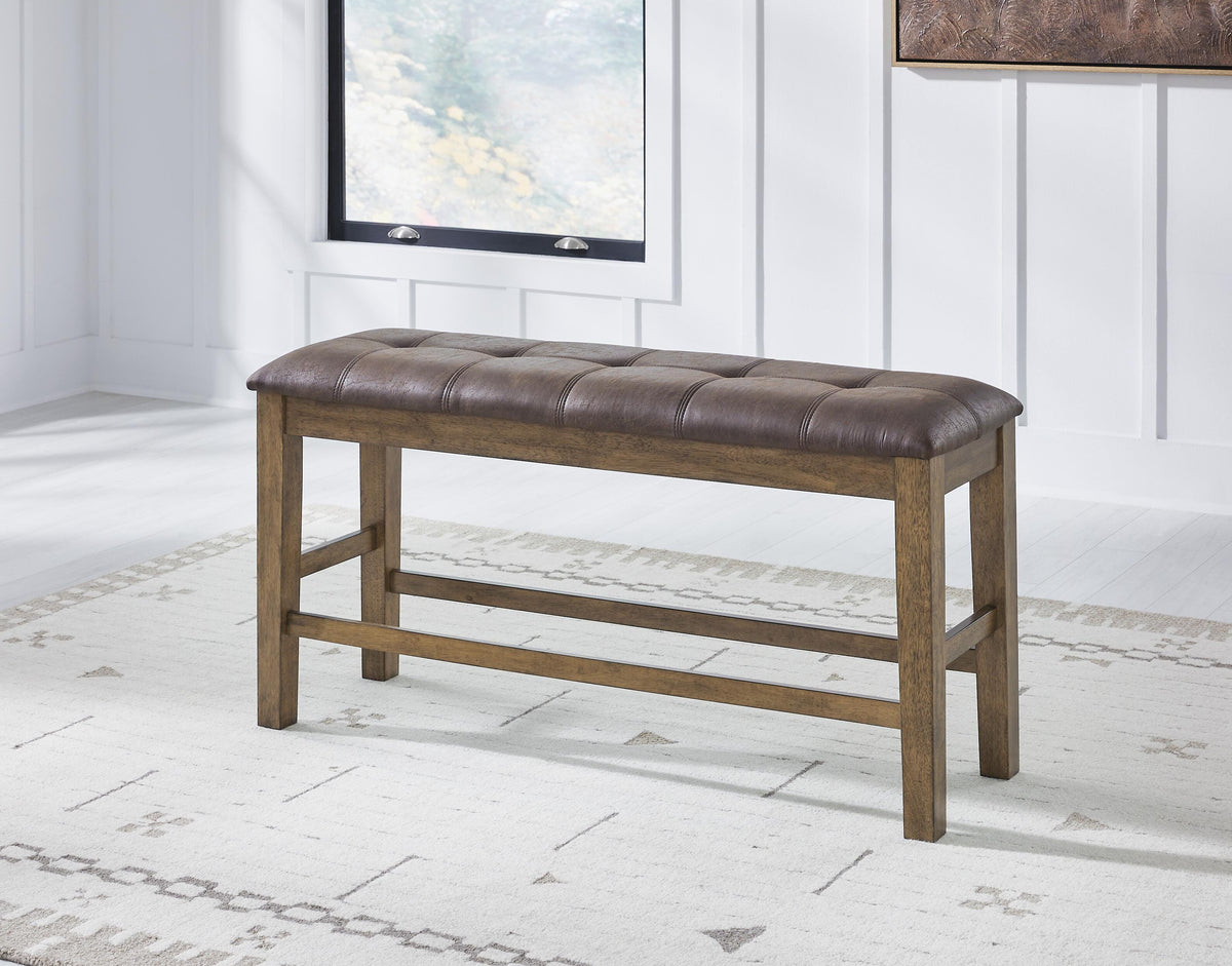 Urbinforte Counter Height Extension Dining Table, 4 Barstools and Bench
